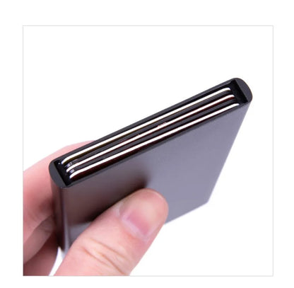 Anti-theft ID Credit Card Holder Simple Porte Carte Thin Aluminium Metal Wallets Pocket Case Bank Women Men Credit Card Box