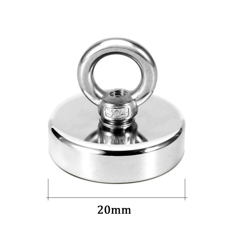 Super Magnet Strong Super Powerful Neodymium Magnets N52 Iman Ima Magnetic Fishing Magneat Magnetti Neomidium Imans Search Hook D20 Pull Max 9kg