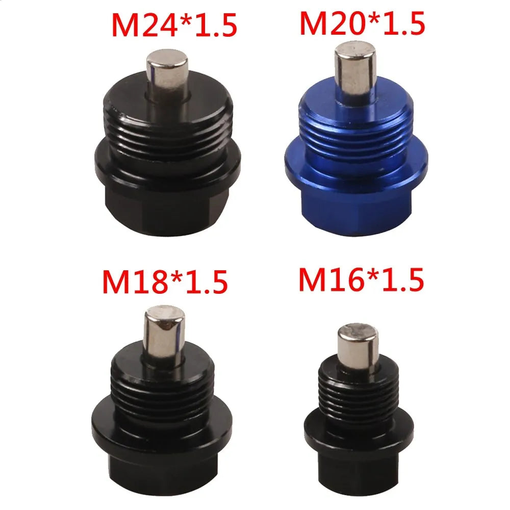 M12x1.5 M12x1.25 M14x1.5 M24x1.5 Magnetic Oil Drain Plug Oil Drain Sump Nut Aluminum Gearbox Oil Drain Bolt Car Accessories