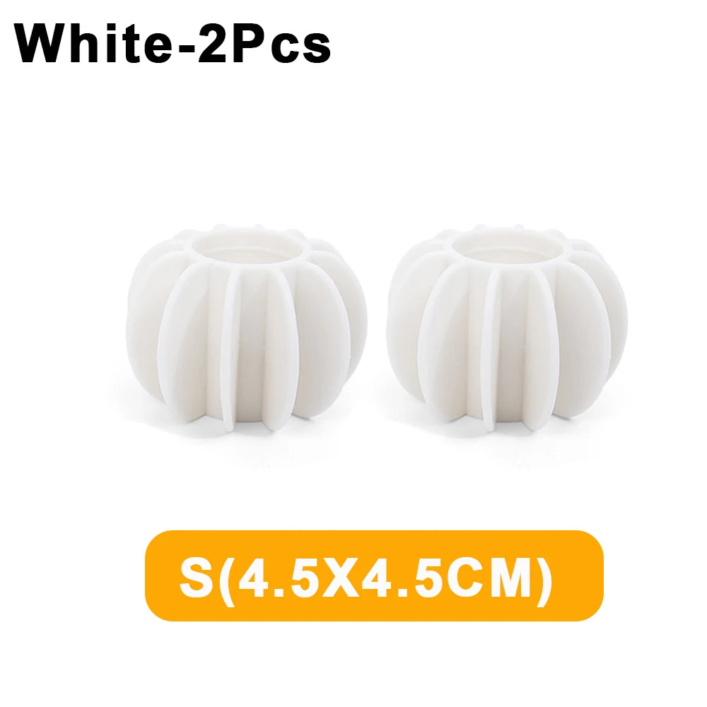 Magic Laundry Balls Reusable Silicone Anti-tangle Laundry Ball Clothes Hair Remover Catcher Tool Washing Machine Cleaning Filter White-S(2Pcs)