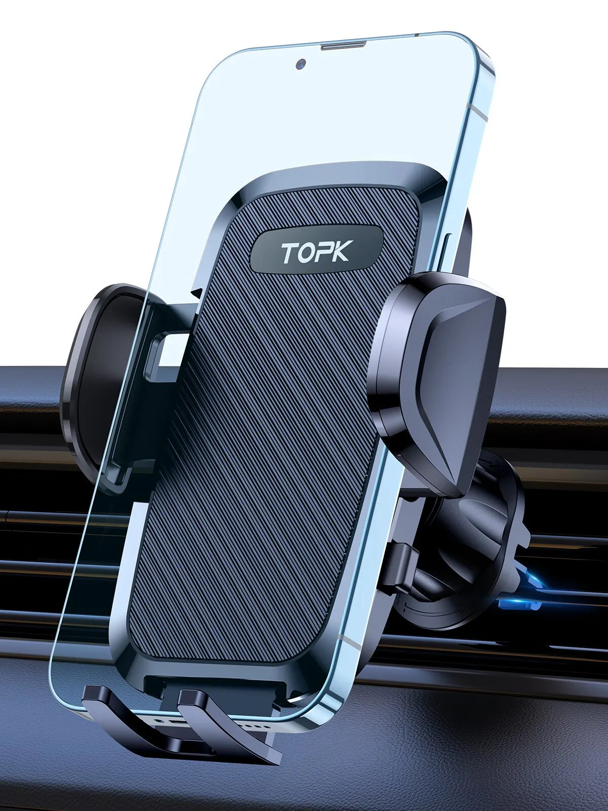 TOPK D36 Car Phone Holder Adjustable Car Phone Mount Cradle Super Stable for Dashboard/Windscreen/Air Vent for Mobile Phones For Air Vent