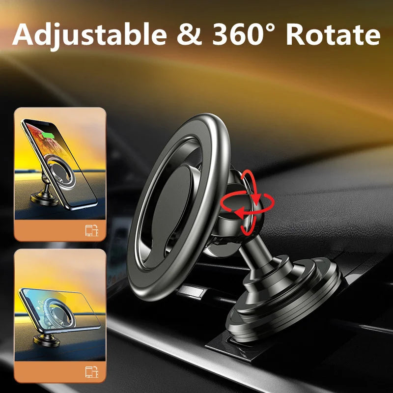 Magnetic Car Phone Holder Stand Magnet Car Mount Support GPS Mobile Bracket in Car For Macsafe iPhone 15 14 13 12 Samsung Xiaomi