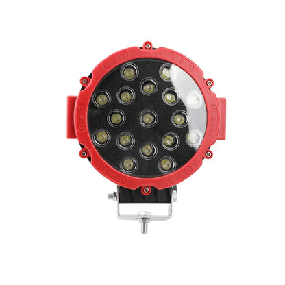 12V 51W Bright LED Light Off Road 4x4 Spotlight car Headlight Work Spot Lamp Automotive Car Accessories For Truck JEEP Hummer red