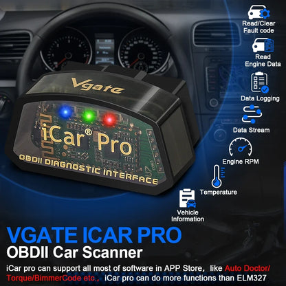 Original Vgate iCar Pro elm327 OBD2 Car diagnostic Tool WIFI for Android/IOS BT3.0 BT4.0 ODB2 Car Scanner Tool