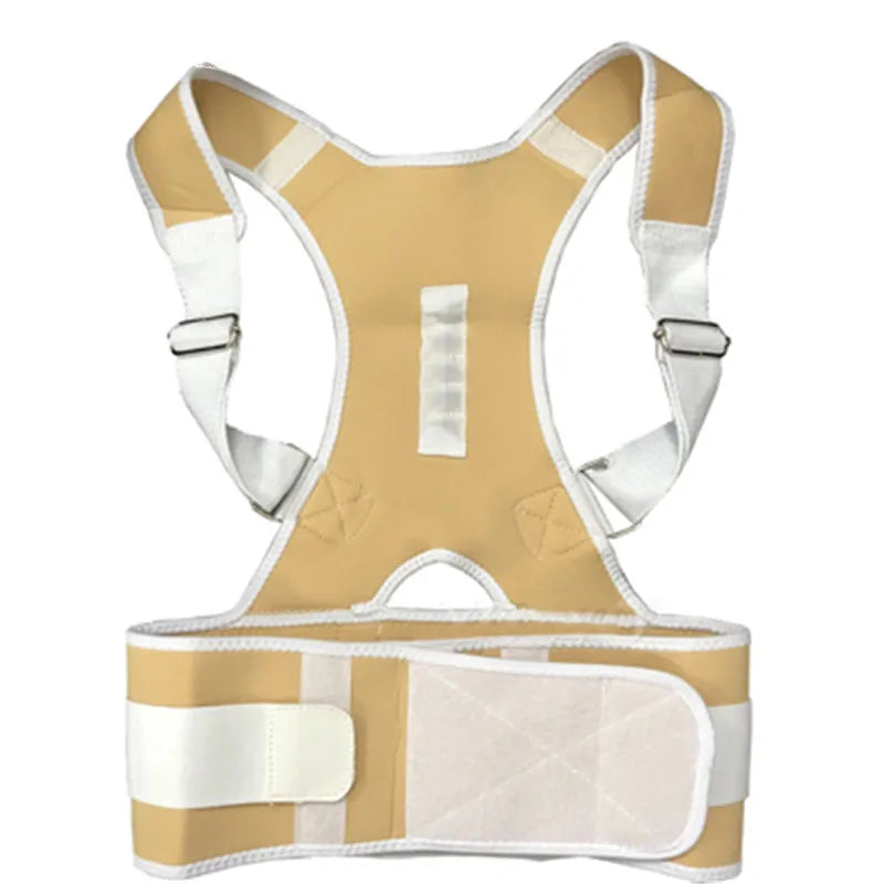 Magnetic therapy posture corrector brace supporter shoulder back support belt menwomen braces and support belt shoulder posture Flesh-colored