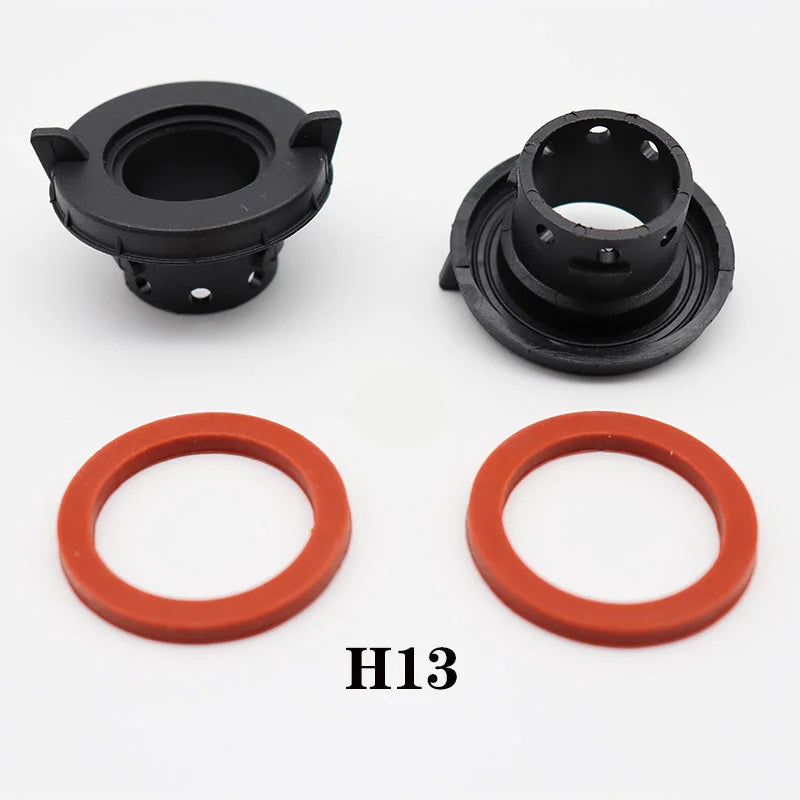 2Pcs Black Car LED Headlight Bulb Adapter Holder Base Sockets Retainer for H1 H3 H4 H7 H11 H13 9004 9005 9006 9007