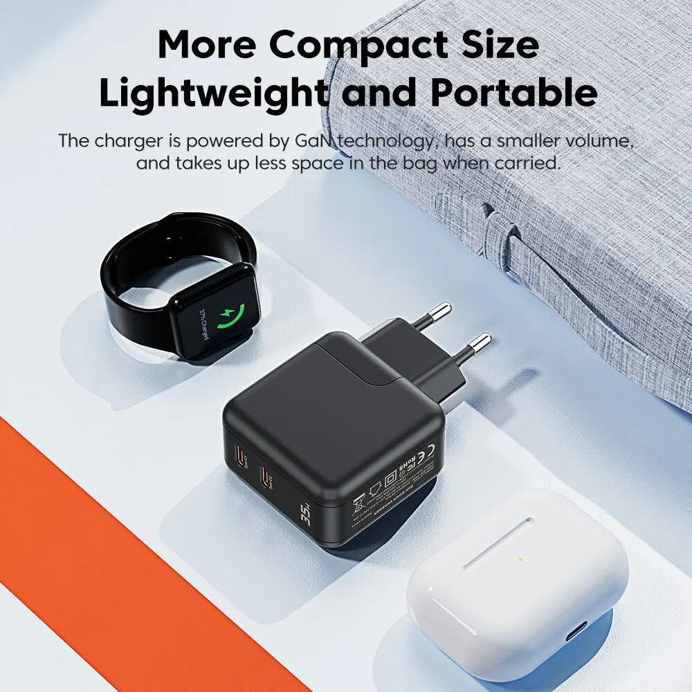 Toocki 35W USB Charger For iPhone Xiaomi 13 Oneplus QC 3.0 PD 3.0 Type C GaN Charger Fast Charging Chargers For iPad Air Laptop