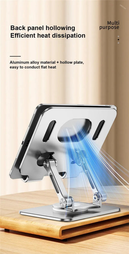 360 Tablet Desk Mobile Phone Holder Stand Adjustable Aluminum Alloy Desktop Lazy Bracket Foldable For iPhone iPad Laptop Samsung