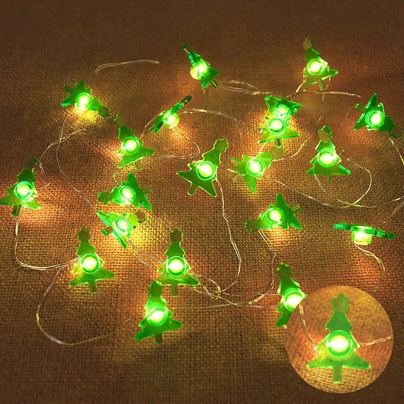 2M Snowman Santa Claus Snowflake LED String Light Garland Xmas Tree Christmas Decoration For Home Navidad Natal New Year Gift