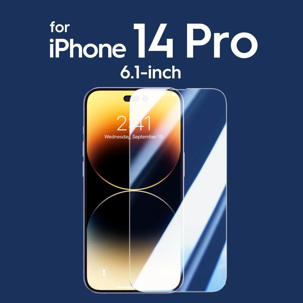2/4 Pcs Screen Protector for iPhone 15 Pro Max 15 Plus 14 13 12 11 Mini Tempered Glass HD Front Film 9H for iPhone 15 iPhone 14 Pro