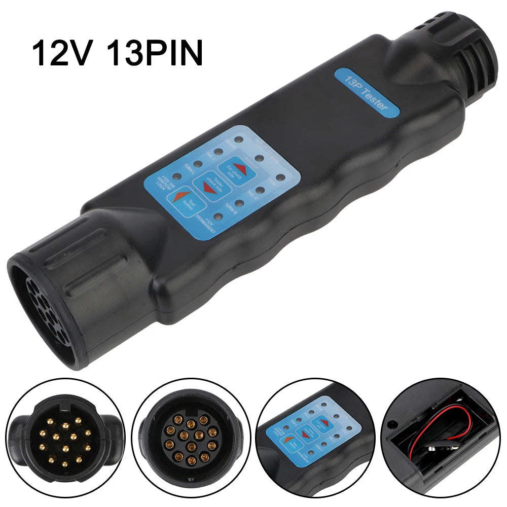 12V Trailer Tester 7 13 Pin Adapter Diagnostic Tools Wiring Check Light Test Plug Socket Car Truck Caravan Accessories Universal