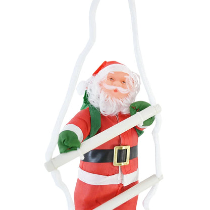 Christmas Ornaments Gift Climbing Ladder Santa Claus Christmas Tree Wall Hanging Pendants Climbing Rope Doll New Year Kids Toy