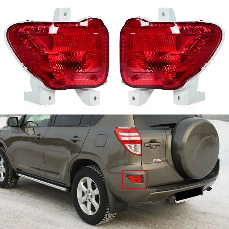 For Toyota RAV4 2005-2012 Car Rear Bumper Tail Parking Brake Light Warming Signal Reflector Lamp Cover No Bulb