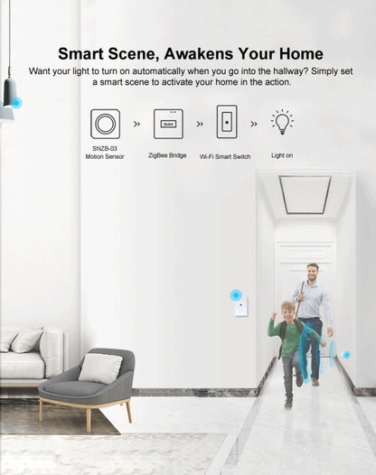 SONOFF ZigBee Motion Sensor for Smart Homes: Motion Detection, Alarm Trigger, ZBBridge compatibility with eWelink, Alexa and Google Home