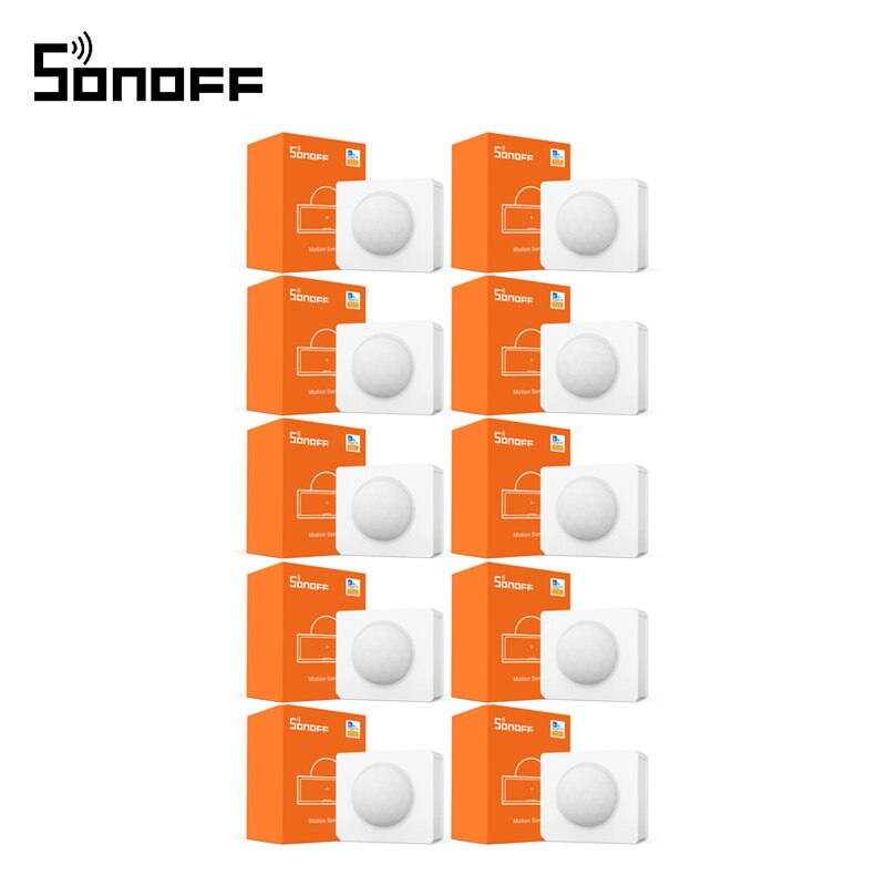 SONOFF ZigBee Motion Sensor for Smart Homes: Motion Detection, Alarm Trigger, ZBBridge compatibility with eWelink, Alexa and Google Home 10 Pcs ZigBee Motion Sensor