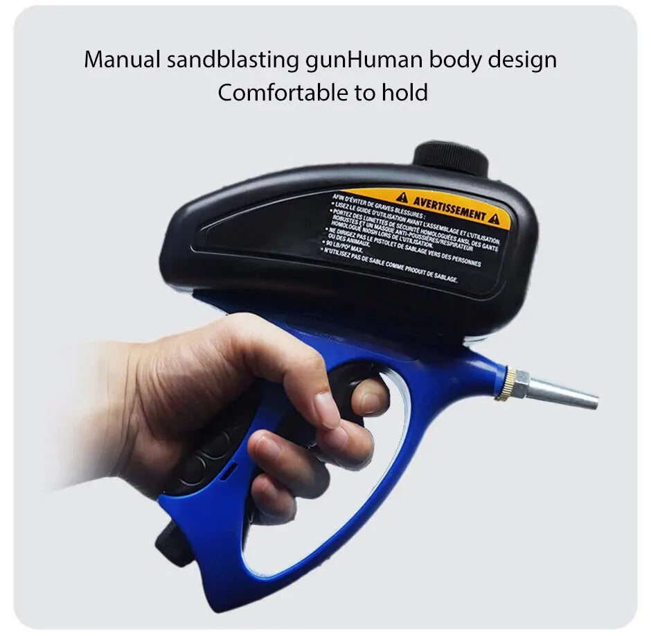 1Pcs Adjustable Sandblasting Gun 90psi Portable Sand Blaster Sand Blasting Machine Gravity Small Handheld Pneumatic Blasting Gun