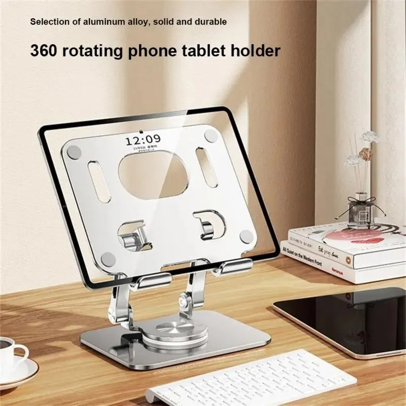 360 Tablet Desk Mobile Phone Holder Stand Adjustable Aluminum Alloy Desktop Lazy Bracket Foldable For iPhone iPad Laptop Samsung