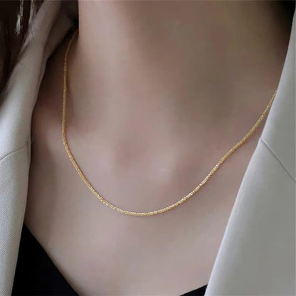 2022 Popular Silver Colour Sparkling Clavicle Chain Choker Necklace Collar For Women Fine Jewelry Wedding Party Birthday Gift 77428