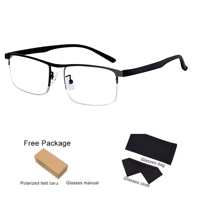 Intelligent Multifocal progressive reading glasses for men women near and dual-use Anti-Blue Light automatic adjustment Eyewear Black