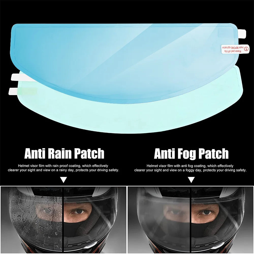 Universal Motorcycle Helmet Anti-fog Film and Rainproof Film Durable Nano Coating Sticker Film Helmet Accessories