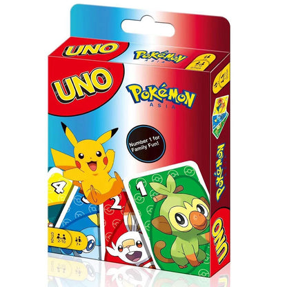 UNO FLIP! Pokemon Board Game Anime Cartoon Pikachu Figure Pattern Family Funny Entertainment uno Cards Games Christmas Gifts 03