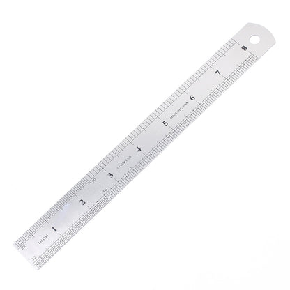 1PCS 20cm 8 Inch Straight Ruler Precision Stainless Steel Metal Ruler Double-sided Learning Office Stationery