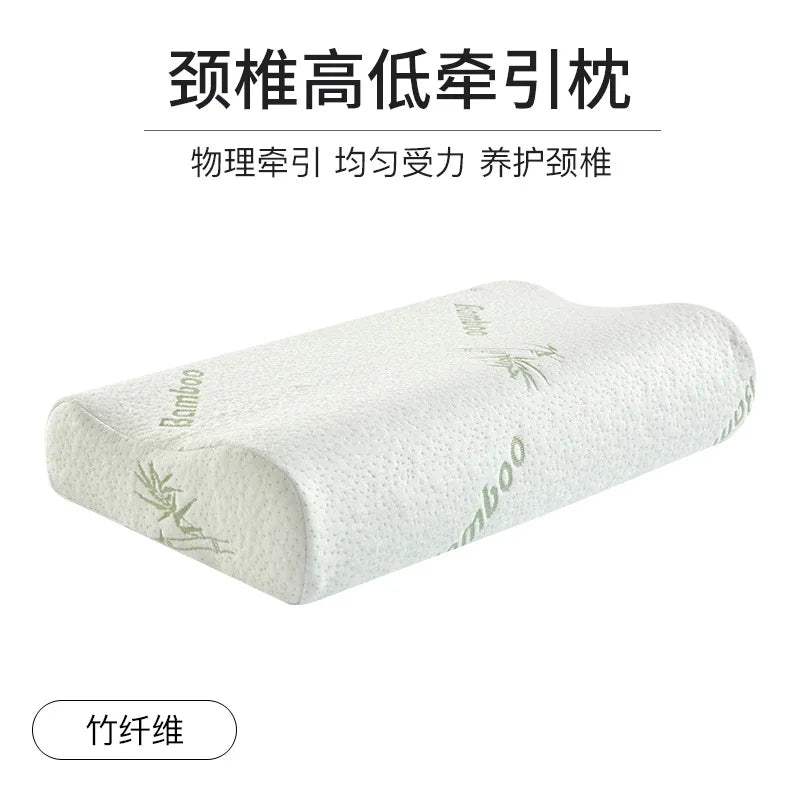 50*30cm Bamboo Fiber Pillow Slow Rebound Health Care Memory Foam Pillow Memory Foam Pillow Orthopedic Pillows Support NeckRelief 4