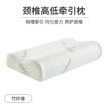 50*30cm Bamboo Fiber Pillow Slow Rebound Health Care Memory Foam Pillow Memory Foam Pillow Orthopedic Pillows Support NeckRelief 4