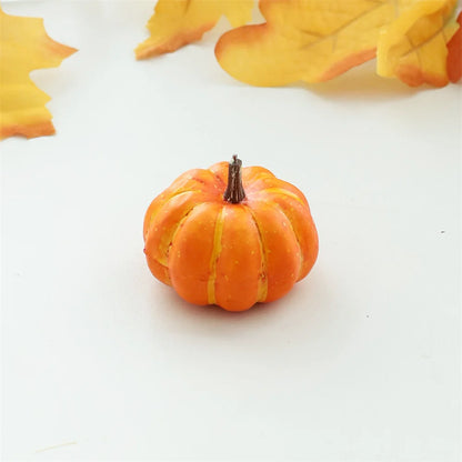 Mini Artificial Halloween Pumpkin Decor Simulation Vegetable DIY Craft Halloween Home Party Decoration Props Farmhouse Harvest Orange