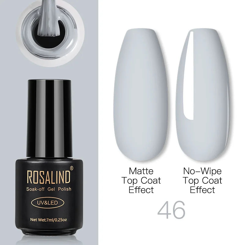 ROSALIND Gel Nail Polish Lamp All For Nails Art Manicure With Matt Base Top Coat Semi Permanant Gellak Nail Gel Polish Varnishes 46