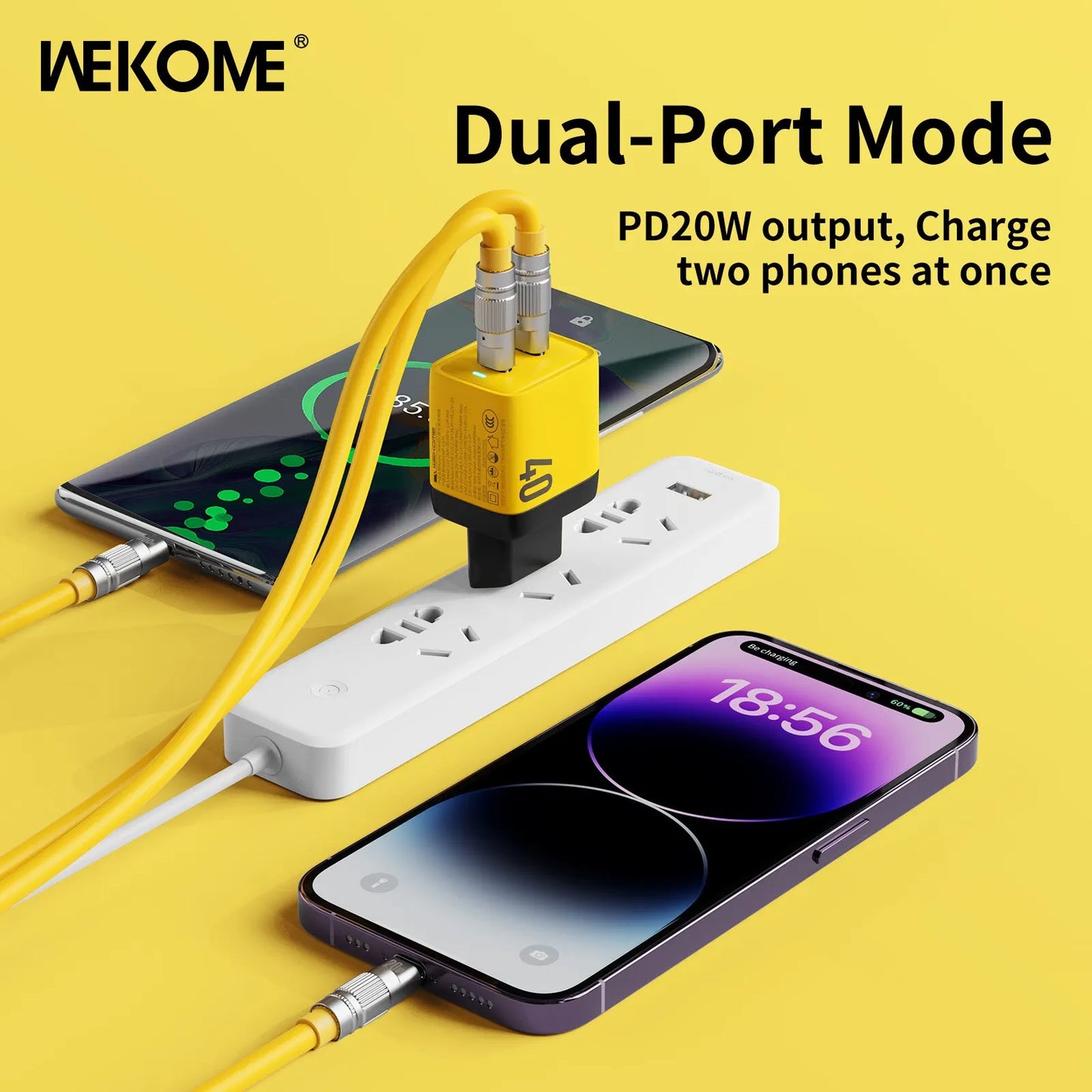 WEKOME GaN 40W/67W/100W Type C Charger Portable USB Charger Adapter QC4.0 PD PPS Fast Charging for iPhone Samsung Xiaomi Macbook