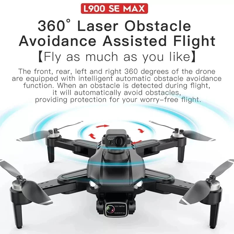 L900 Pro SE MAX GPS Drone 4K Professional Dual HD Camera 5G FPV 360° Obstacle Avoidance Brushless Motor Rc Quadcopter Dron Toys