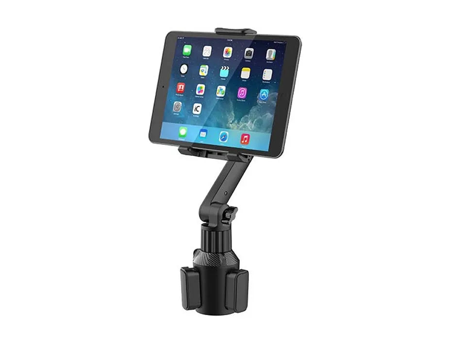 HKGK Tablet Cup Holder Mount 360 Adjustable Smartphone Holder Car 270 Tilt Bar Triangular Base Ram Mount Tablet Holder For SUVs