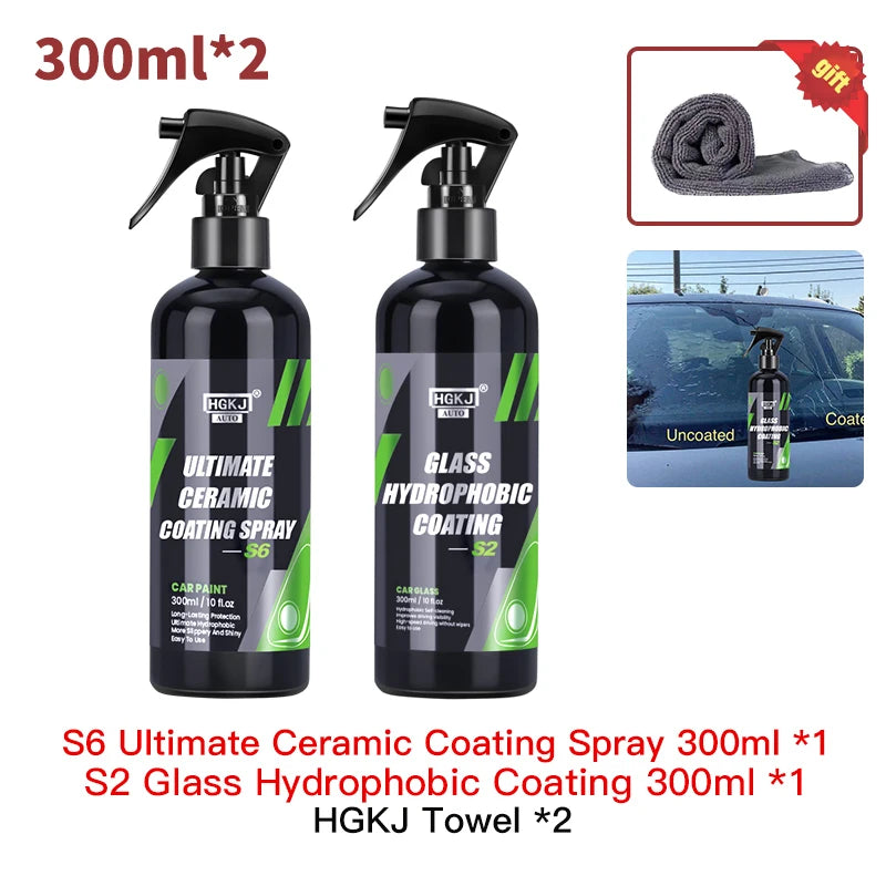 9H Ceramic Car Coating Hydrochromo Paint Care Nano Top Quick Coat Polymer Detail Protection Liquid Wax Car Care HGKJ S6