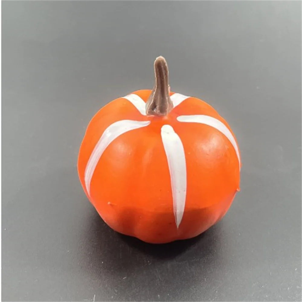 Mini Artificial Halloween Pumpkin Decor Simulation Vegetable DIY Craft Halloween Home Party Decoration Props Farmhouse Harvest Orange white