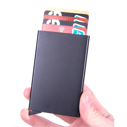 Anti-theft ID Credit Card Holder Minimalist Porte Carte Thin Aluminium Metal Wallets Pocket Case Bank Women Men Credit Card Box