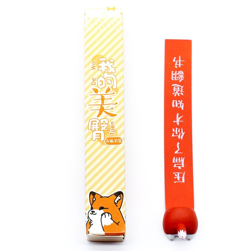 Cute Cartoon Cat Dog Hamster Fox Ass Bookmarks Kawayi Novelty Book Reading Item Creative Gift for Kids Children Stationery D