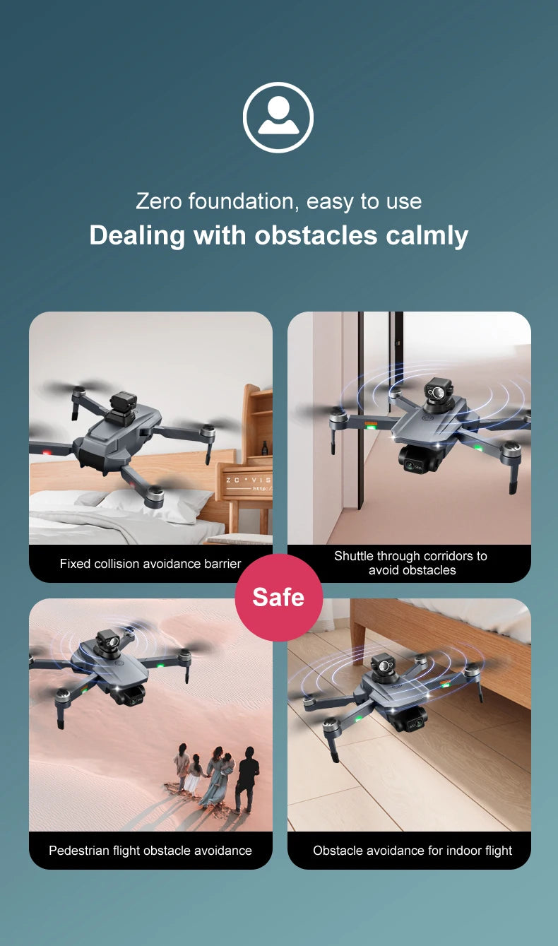 RG101 Pro GPS Drone 4K With 2-axis Gimbal HD Dual Camera 5G WIFI 360° Obstacle Avoidance Brushless Foldable Quadcopter Dron