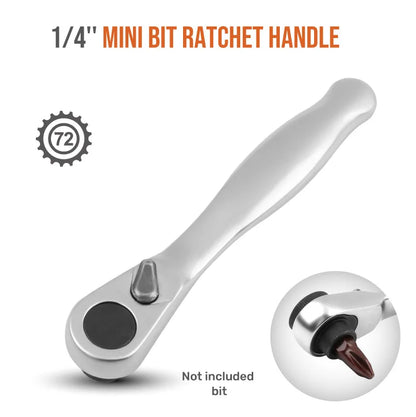 Mini treble 1/4 Ratchet Wrench Double Ended Quick Socket Ratchet Wrench Screwdriver Hex Torque Wrenches Set Spanner