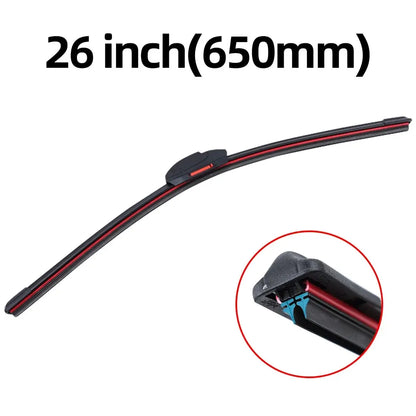 Universal Car Windshield Wiper Blades Double Layer Soft Rubber Automotive Replacement Wipers Easy to Install 18" 22" 24" 26" 26 Inch (650mm)