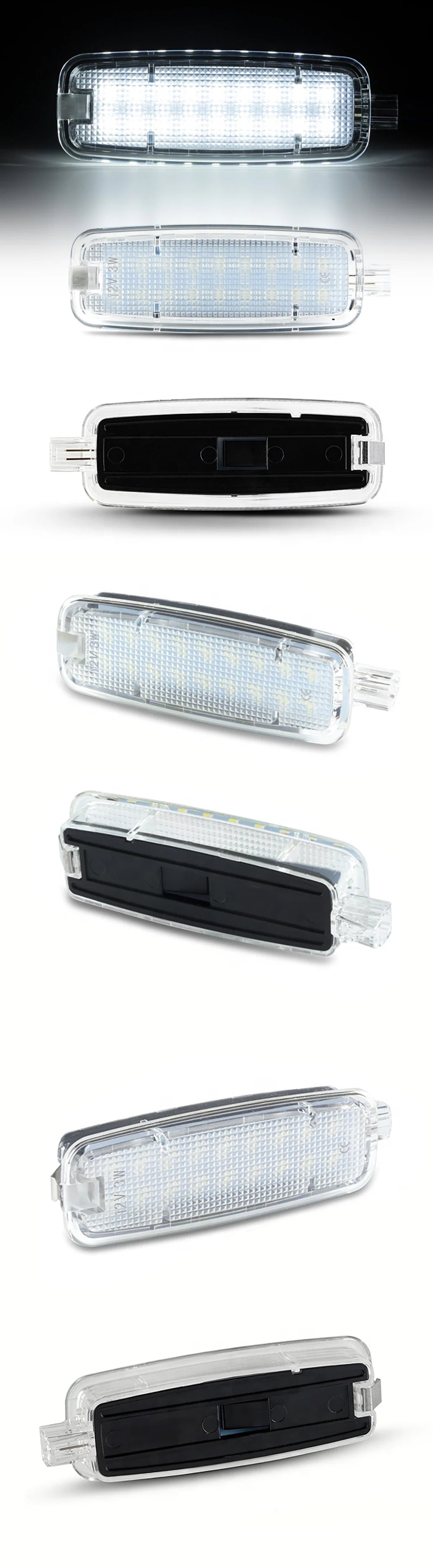 LED Interior Sun Visor Vanity Mirror Lamp Reading Light For Audi A4 B7 B8 A3 8P 8V A6 C6 C7 TT 8J A5 Q5 A8 S3 S4 A7 S5 RS6 S6 S8