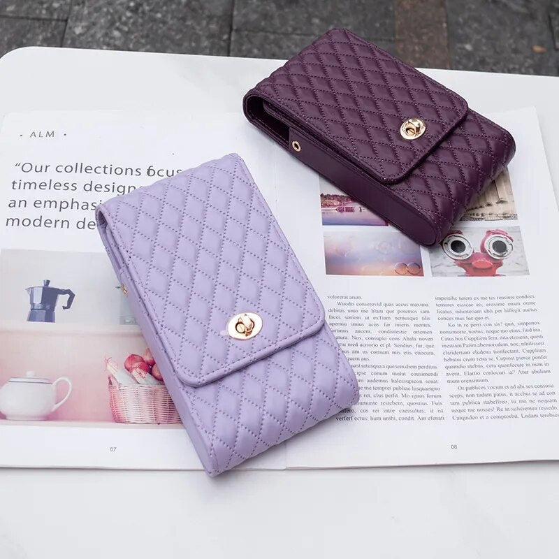 Wallet Small Fragrant Wind Bag With Shoulder Rope Case For iPhone Xiaomi Redmi Huawei OPPO VIVO Moto Google Nokia Realme Infinix