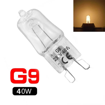 2/10PCS 40W LED Halogen Lamp Beads 220-230V Indoor Lighting Bulb G9 High Temperature Inserted Beads Crystal Halogen Bulb Lights