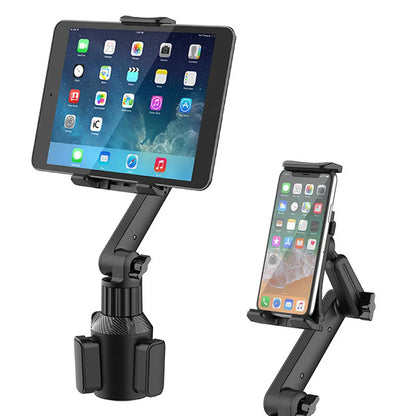 HKGK Tablet Cup Holder Mount 360 Adjustable Smartphone Holder Car 270 Tilt Bar Triangular Base Ram Mount Tablet Holder For SUVs