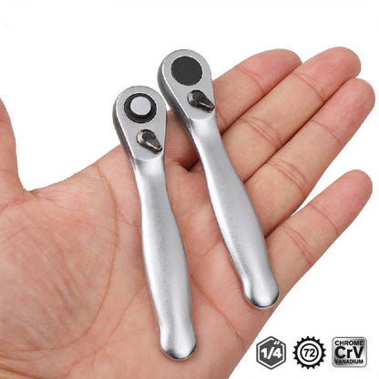 Mini 1/4" Ratchet Wrench Double Ended Quick Hex Torque Spanner Set Rod Screwdriver Bit Tool Socket Ratchet Handle Wrench Spanner