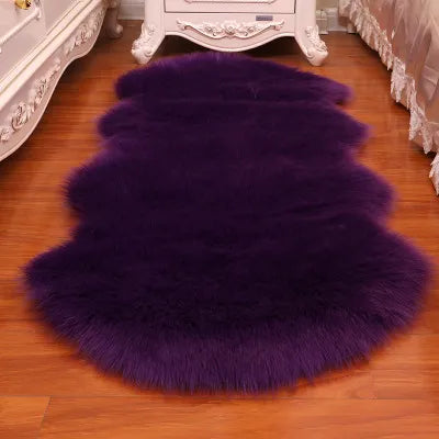 New Carpet Plush Soft Sheepskin Bedroom Carpet Imitation Wool Pad Long Hair Bedside Mat Sofa Cushion Rugs Living Room Fur Carpet PD1003 CHINA