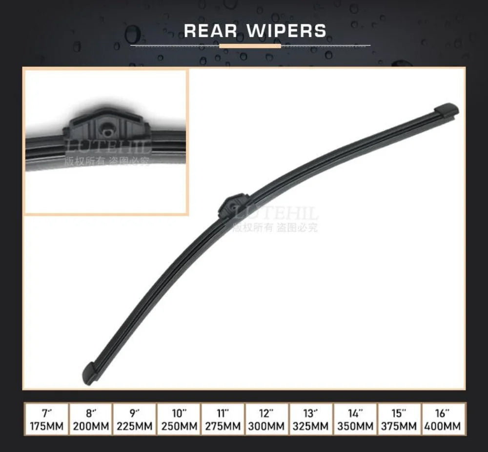 Wiper Front Rear Wiper Blades Set For Audi A4 B8 2009 2010 2011 2012 2013 2014 2015 2016Windshield Windscreen Window 24"+20"+16"