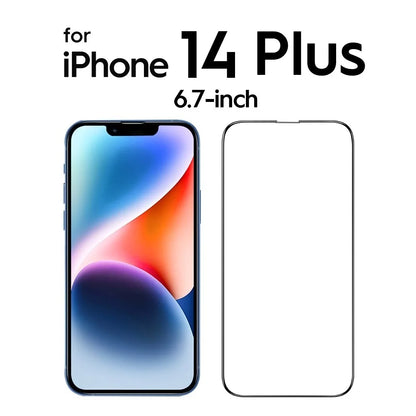 iPhone 15 14 Full Cover Tempered Glass for iPhone 15 Pro Max 14 Pro 13 12 mini 11 XR HD Screen Protector iPhone 14 Plus