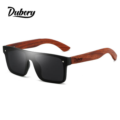 DUBERY® Natural Wooden Sunglasses Men Polarized Fashion Sun Glasses Original Wood Oculos De Sol Masculino 219