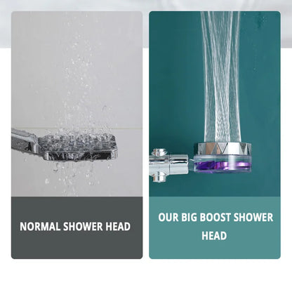 Strong Pressurization Spray Nozzle Water Saving Rainfall 360 Degrees Rotating With Small Fan Washable Hand-held Shower Head